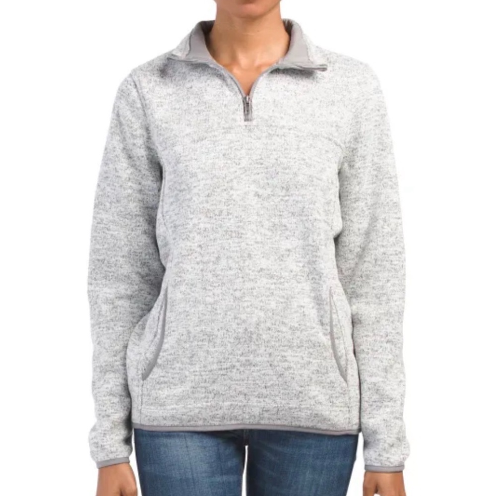 Thread & Supply Quarter-Zip Pullover Heather Gray